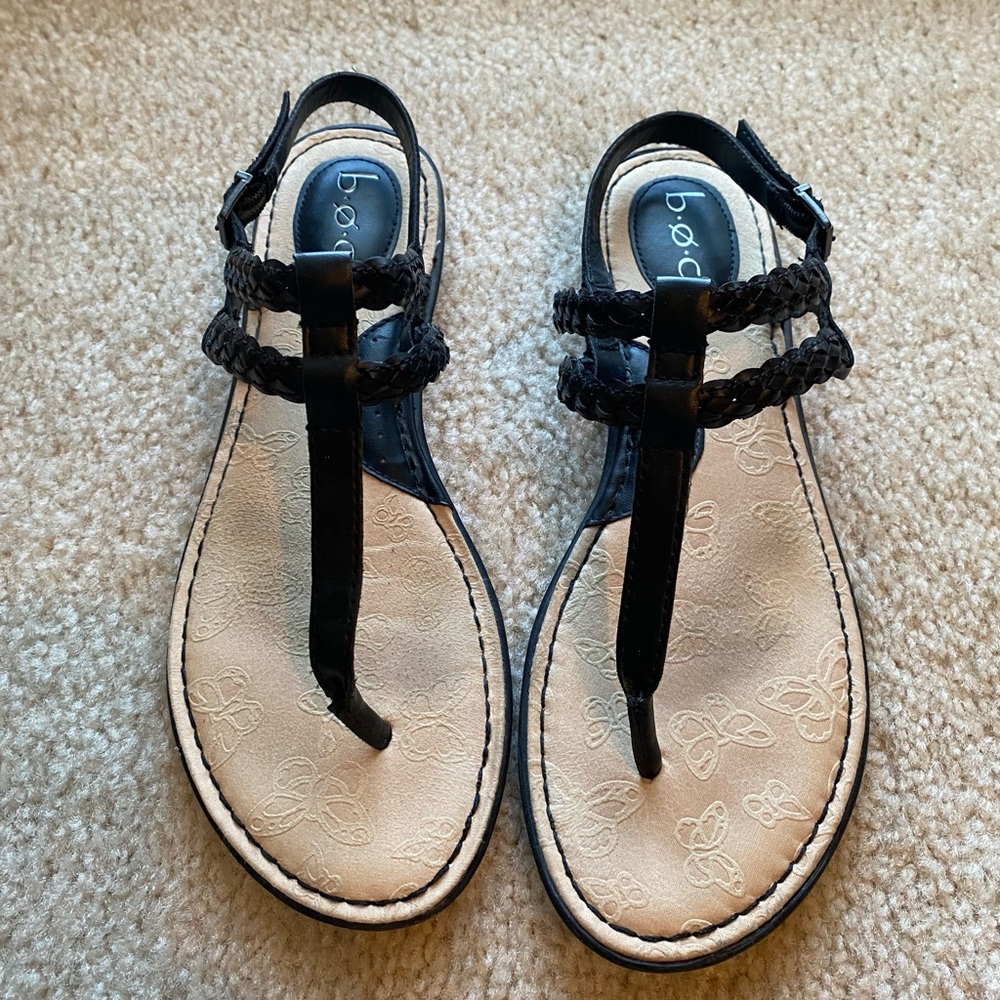 b.o.c black vegan sandals size 10